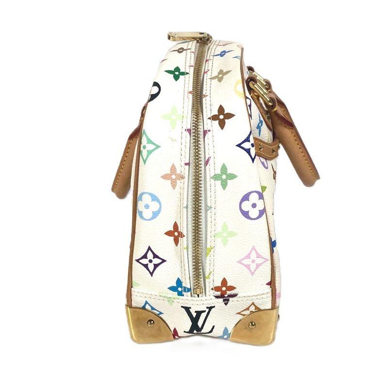 Louis Vuitton Handbag Trouville M92663 Monogram Multicolor Canvas Bronze White