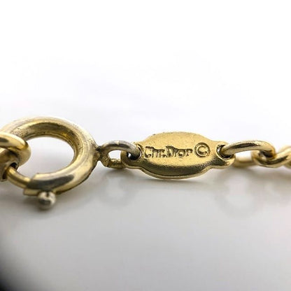 Christian Dior Long Necklace Gold Excellent Condition Vintage