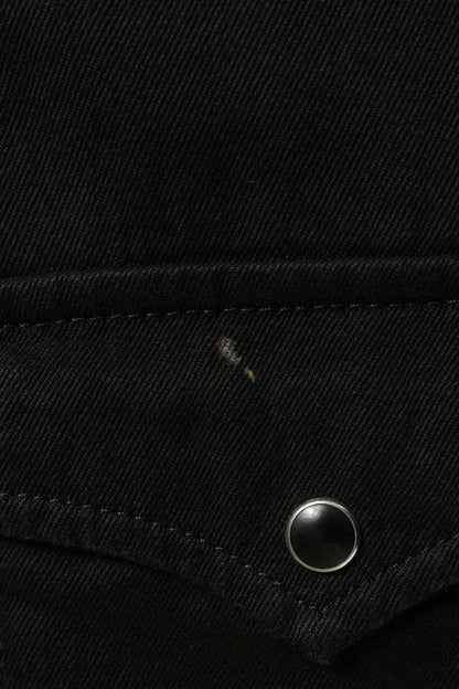 Saint Laurent Paris 18AW 531727 Ya778 Embroidery Western Long Sleeve Shirt