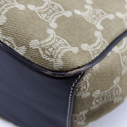 Celine Boogie Bag Macadam Canvas Khaki Women's Handbag