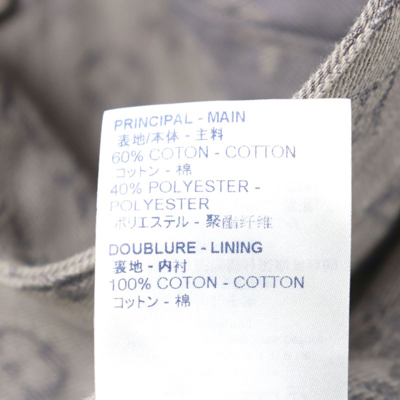 Louis Vuitton 2021 Hha21w Logo Button Flap Pockets Monogram Denim Jacket Gray