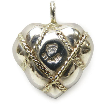 Tiffany & Co Pendant Top Chain Cross Quilted Heart Star Ring Silver 18k Silver
