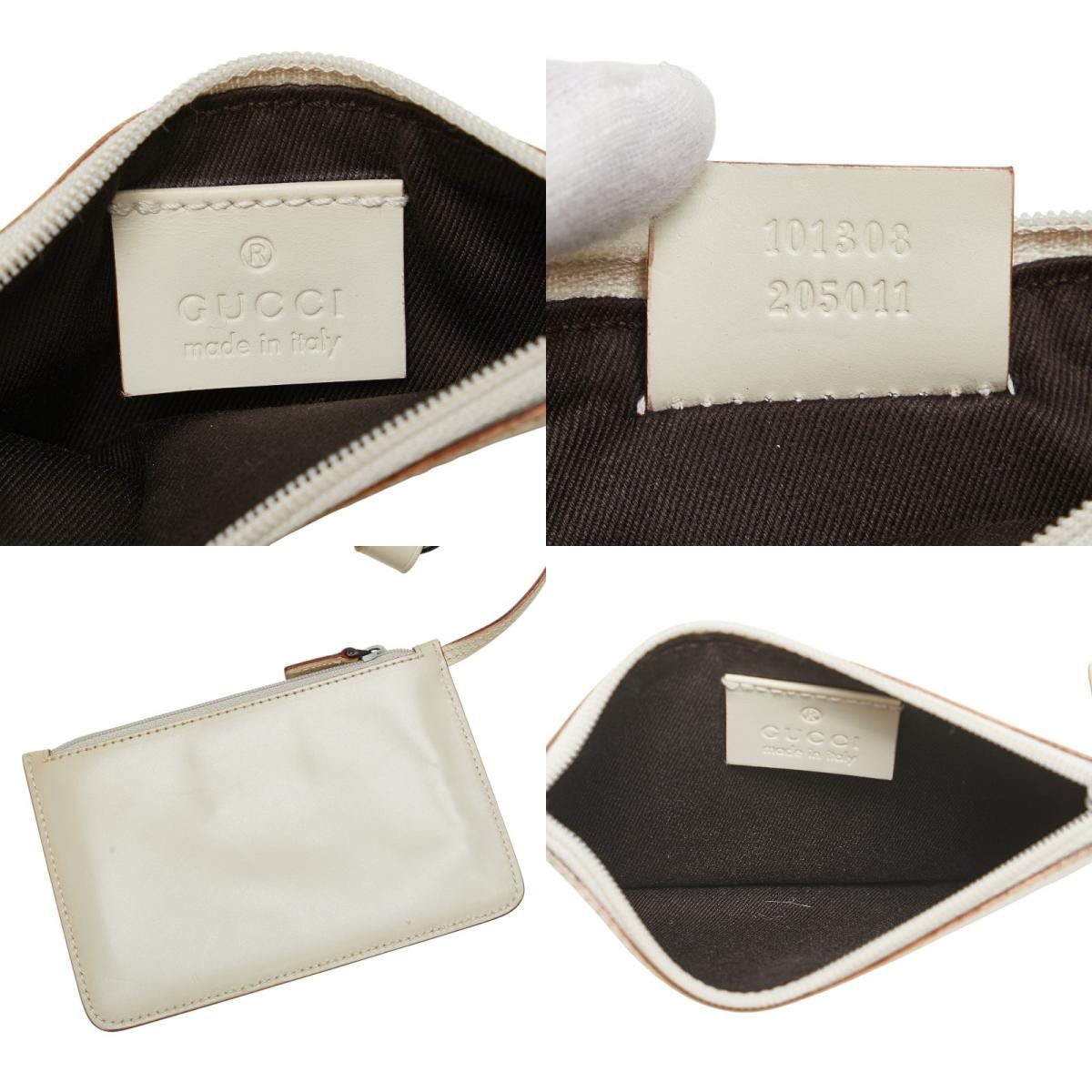 Gucci One Shoulder Bag 101308 Ivory Leather Women's Gucci