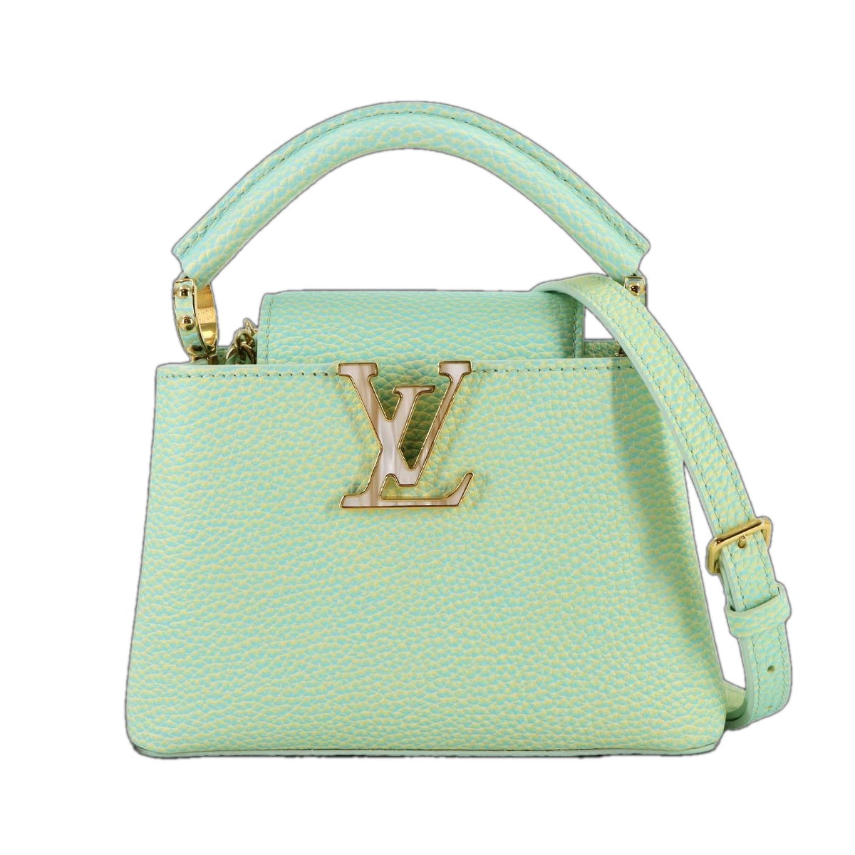 Louis Vuitton Capucines Mini 2-Way Hand Bag Taurillon Leather Water Green