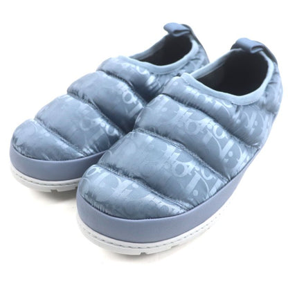  DIOR Homme Nylon Leather Oblique Padet Snow Slipper Slip-on Blue Grey 41 Made