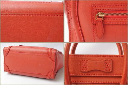 Celine Branded Bag Preowned Handbag Shoulder Bag Nano Shopper Luggage Brig Cles