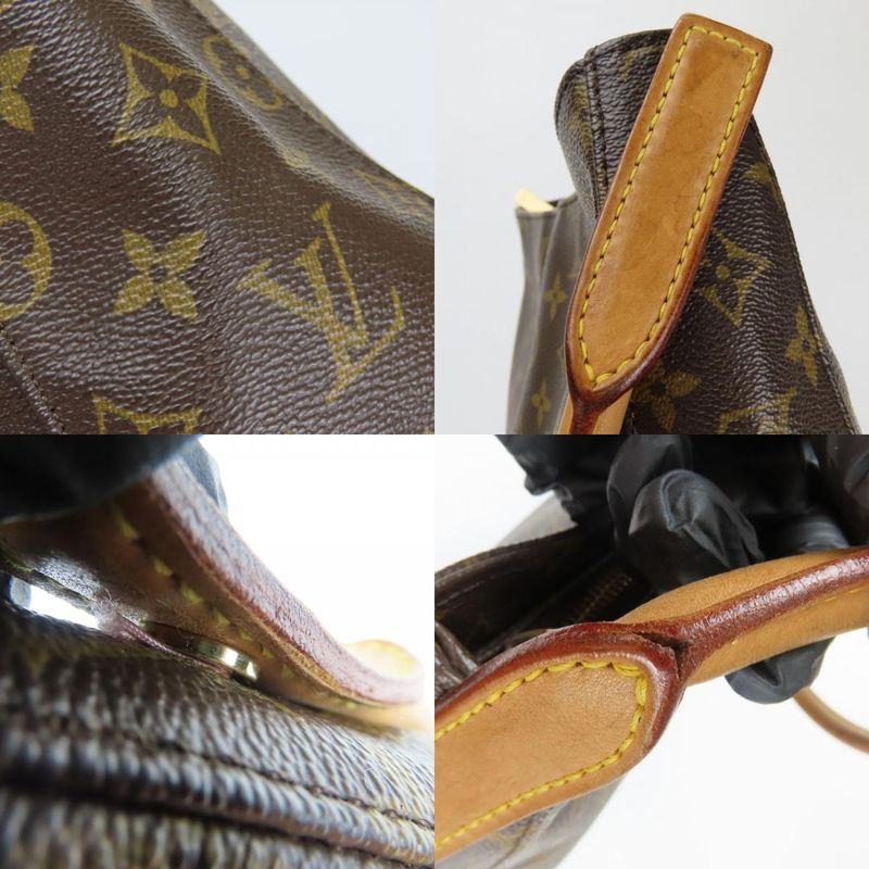 Louis Vuitton Shoulder Bag Looping GM M51145 Monogram Nubuck Brown Shoulder