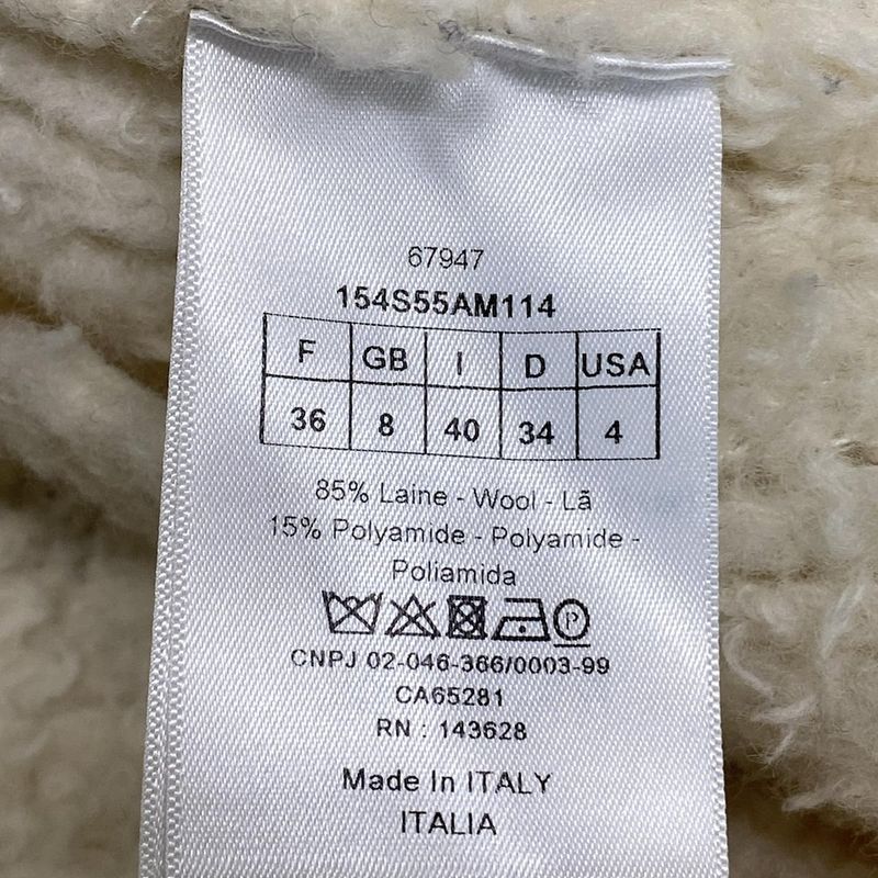 Dior/christian Dior Long Sleeve Sweater Size I 40 Women's 154s55am114 Ivory