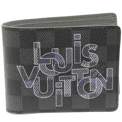 Louis Vuitton Bifold Billfold Without Coin Purse Damier Graphite Link Gray