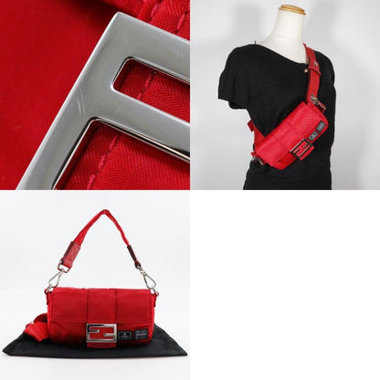 Fendi Mamma Bucket Porter Collaboration 2WAY Shoulder 7as138 Nylon Red Ladies