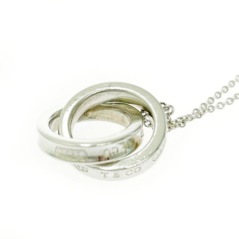 Tiffany & Co Silver 1837 Interlocking Circle Necklace 4.9g 925 Engraved 434819