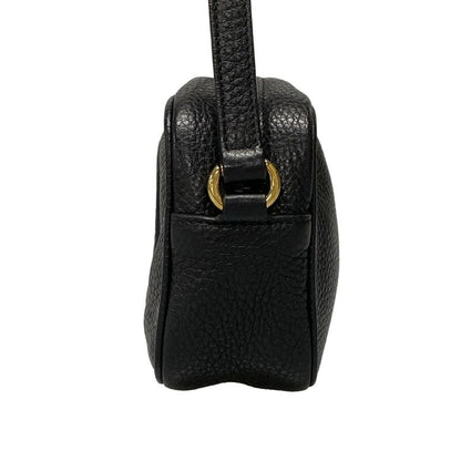 Gucci Shoulder Bag Double G 347994 Black Leather