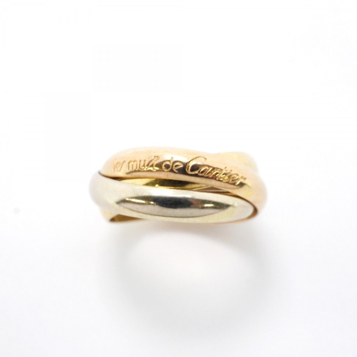 CARTIER Trinity Ring 51 K18YG 18K Yellow Gold White Gold Rose Gold Women's