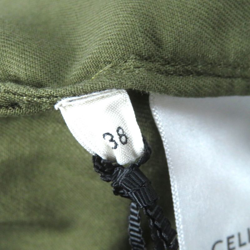 Celine 2c580106k 100% Cotton Triomphe Button Military Shirt Short Sleeve Shirt