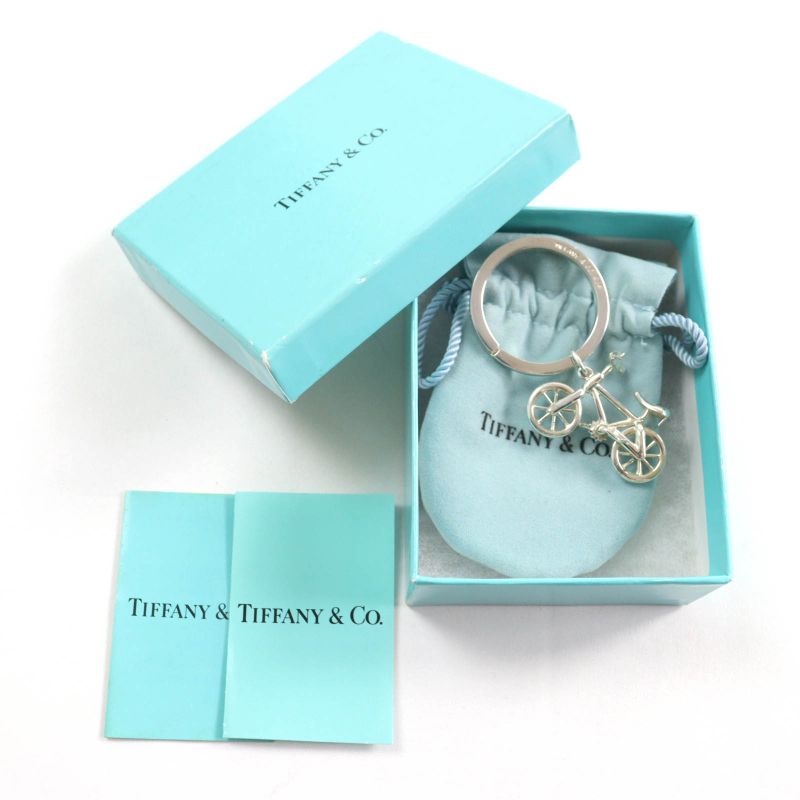 Tiffany & Co Sv925 Rare Model Bicycle Key Ring Key Holder Silver