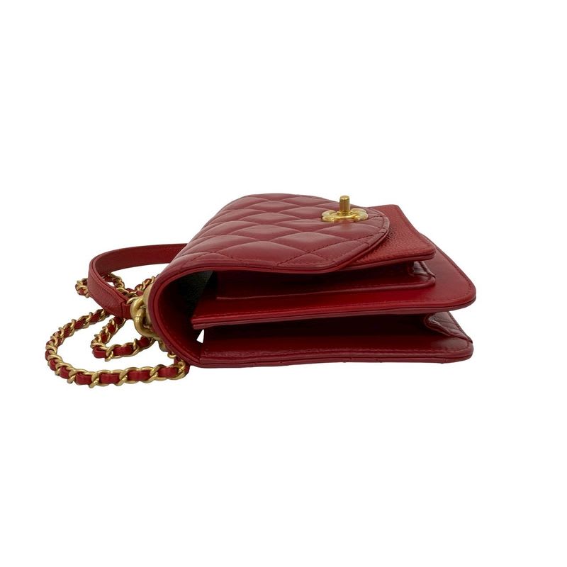 Chanel Small Flap Caviar Leather Calf 2-Way Hand