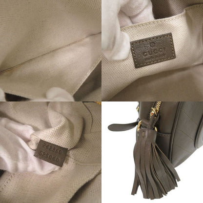 Gucci Blondi 742360 Leather Brown Shoulder Bag 0312 Gucci