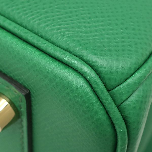 Hermes Handbag Birkin 30 Vaux Epson Cactus Gold Hardware Green D Engraved Box