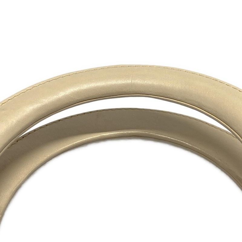 Dior/christian Dior Tote Bag Diorissimo Grey Beige Leather