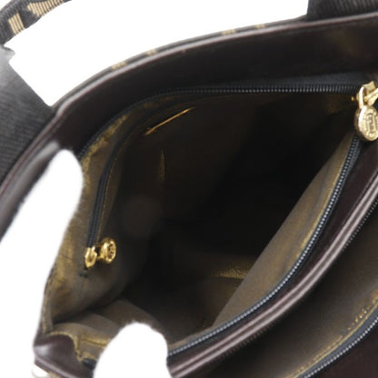 Fendi Mini Tote Zucca Pattern Nylon Canvas Brown Ladies Handbag