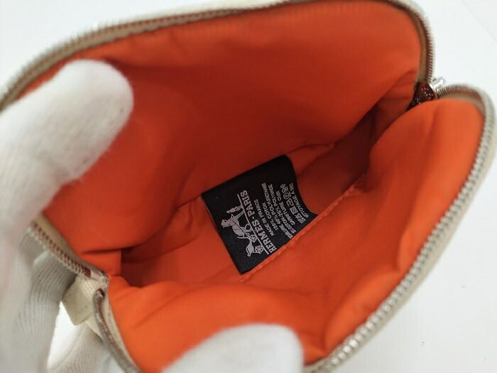 Hermes Bolide Pouch 16 Mini Canvas Beige