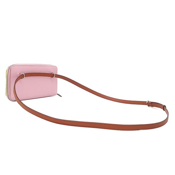 Hermes Long Wallet Nouveau Togo Vosuift Vaux-Epson Mauve Silvestre X Lime X