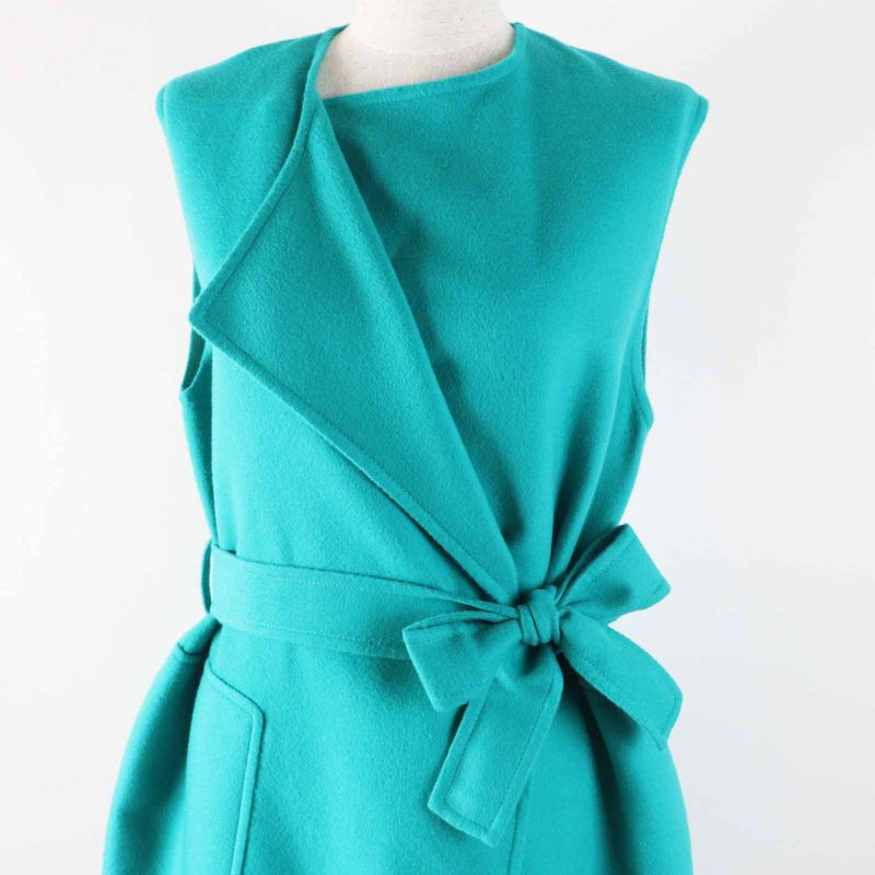 Hermes 24SS 4e0177dc 100% Cashmere Serie Button Belt Wrap Long Gilet/vest