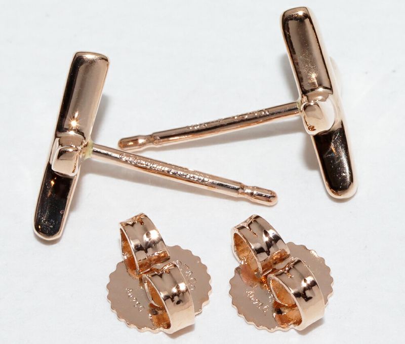 Tiffany & Co Earrings 18K Pink Gold Paloma Picasso Graffiti Xearrings Kiss