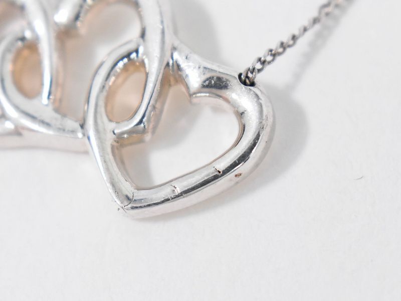 Authentic Tiffany & Co Tiffany & Co Triple Open Heart 925 Necklace Pendant