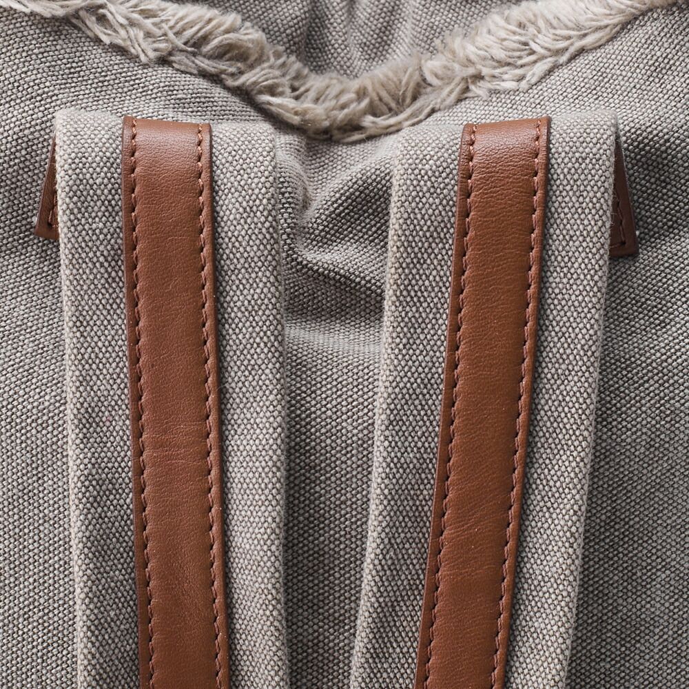 Chanel Sequined Drawstring Backpack With Striped Coco Charm Red (silver