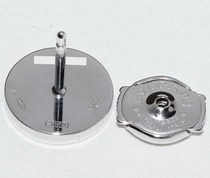 Bulgari Earrings 18K White Gold Onyx Bulgari Single Earrings Only One Side
