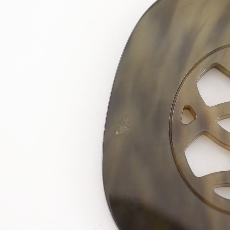 Hermes Lift GM Buffalo Horn Black Ladies 25.1g Necklace