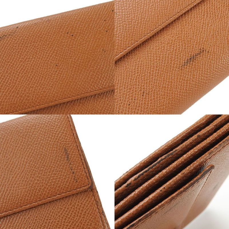 Bvlgari W Hook Long Wallet Long Wallet Bvlgari Leather Brown Small Everyday