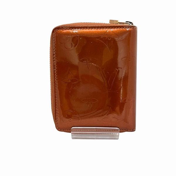 Louis Vuitton Monogram Vernis Blume M91152 Round Zipper Bifold Wallet Unisex