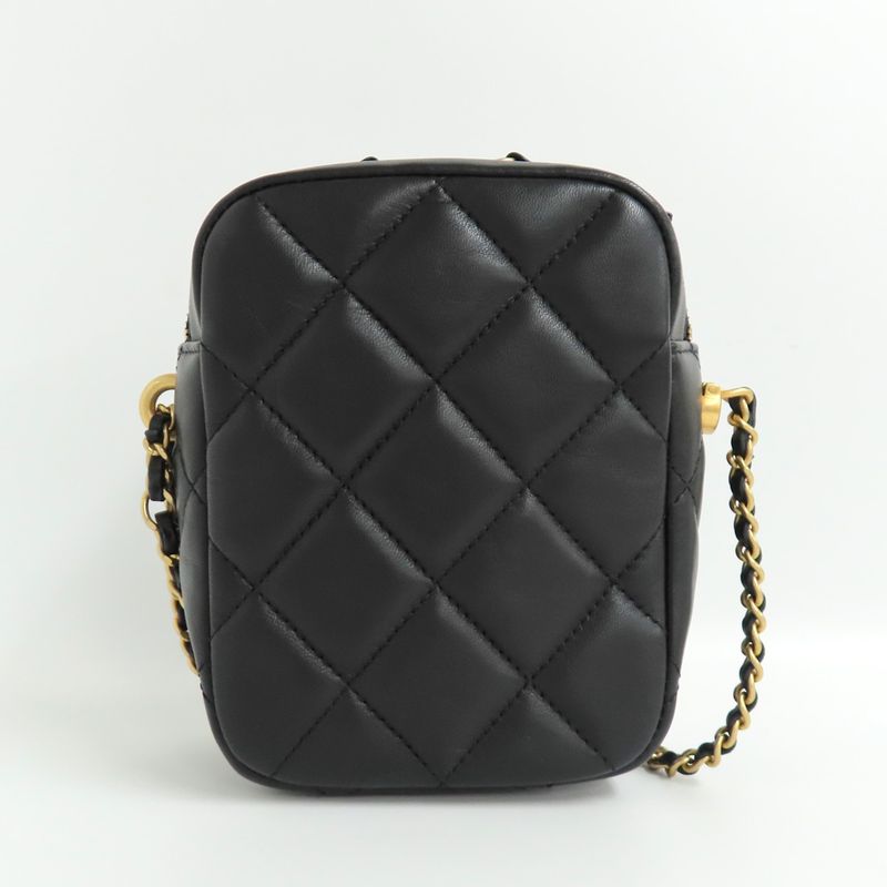 Chanel Mini Camera Case As2857 Fake Pearl Chain Shoulder Bag Lambskin