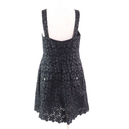 CHANEL 08A P33424 Little Black Dress With Crown Coco Buttons Coco Mark Embroider