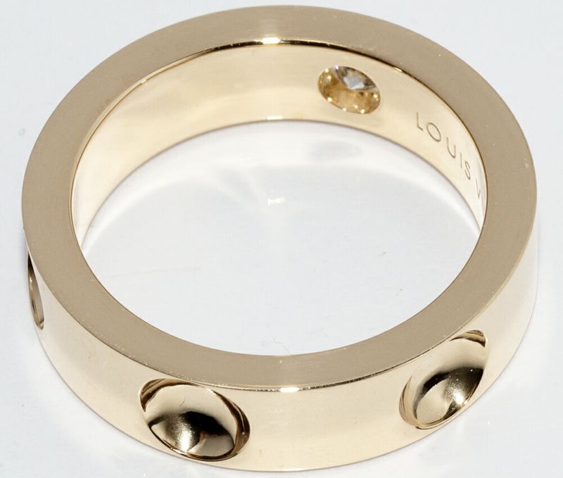 Louis Vuitton 18K Yellow Gold Diamond 1P (010ct) Petite Bague Empreinte Ring