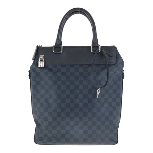 Louis Vuitton Damier Cobalt Tote Greenwich Blue Leather N41351 Business Bag