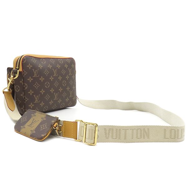Louis Vuitton Shoulder Bag Trio Messenger Monogram Stripe Monogram Stripe Gold