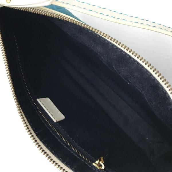 Celine Macadam Suede Hand Bag Blue