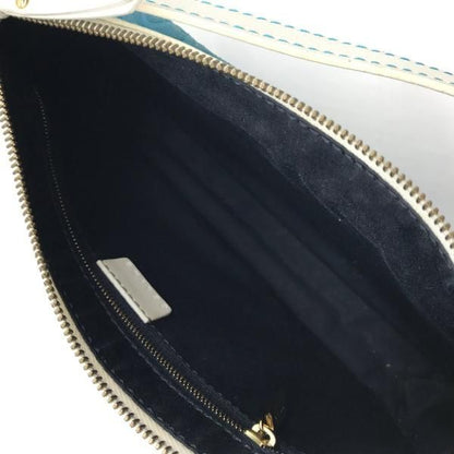 Celine Macadam Suede Hand Bag Blue