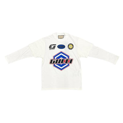 Gucci Long Sleeve T-Shirt Cotton Jersey Logo Embroidery 775788 Xjgcs XS Size