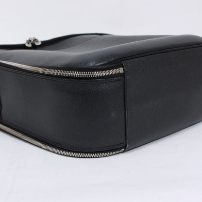 Louis Vuitton Taiga Ardoise Leather Black Shoulder Bag Silver M30762