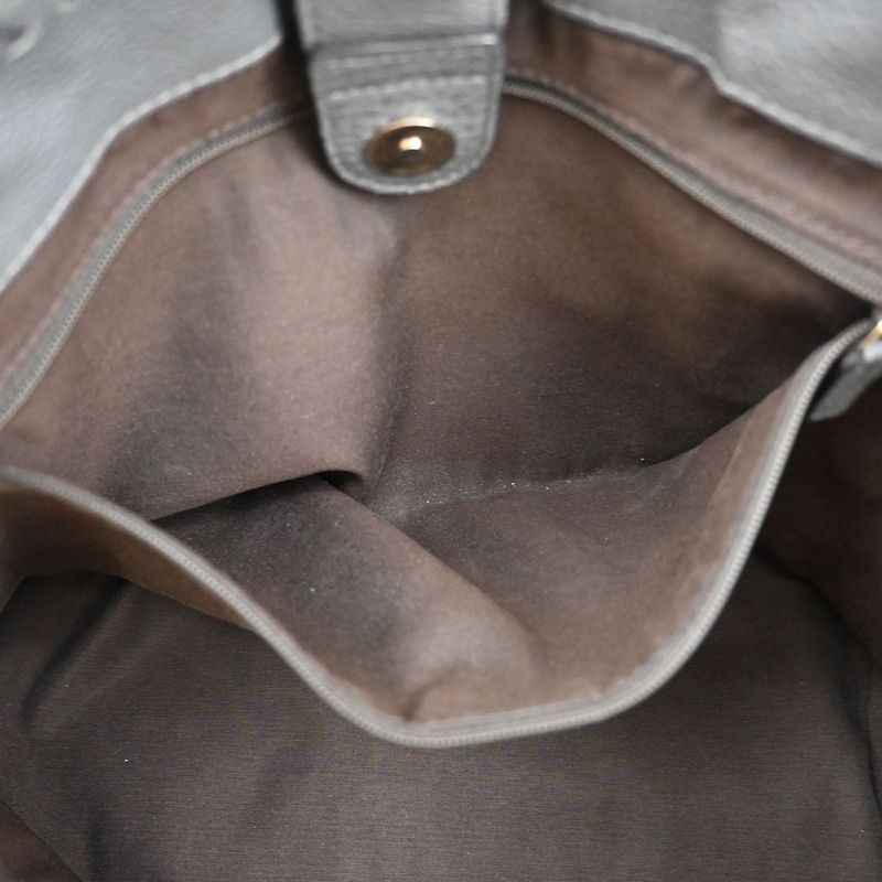 Gucci Shoulder Tote Bag Bamboo Tassel Leather Gray 38ka912