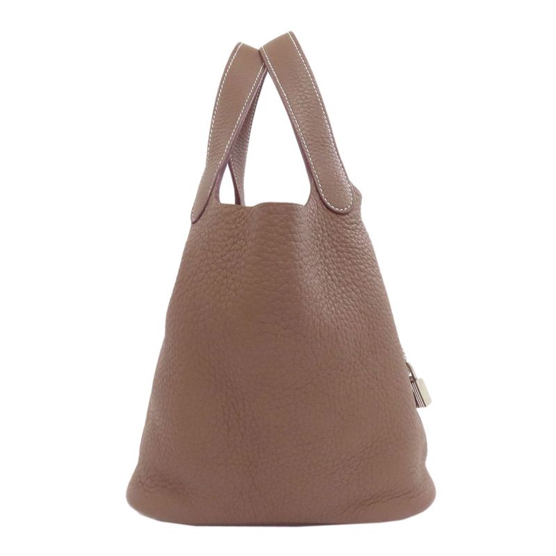 Hermes Picotin Lock PM Etape Silver Hardware Handbag Leather Women