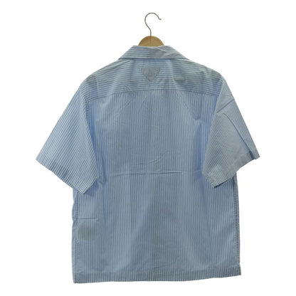 Prada - 2025ss - Double Match Stripe Cut Open Collar Short Sleeve Shirt - S -