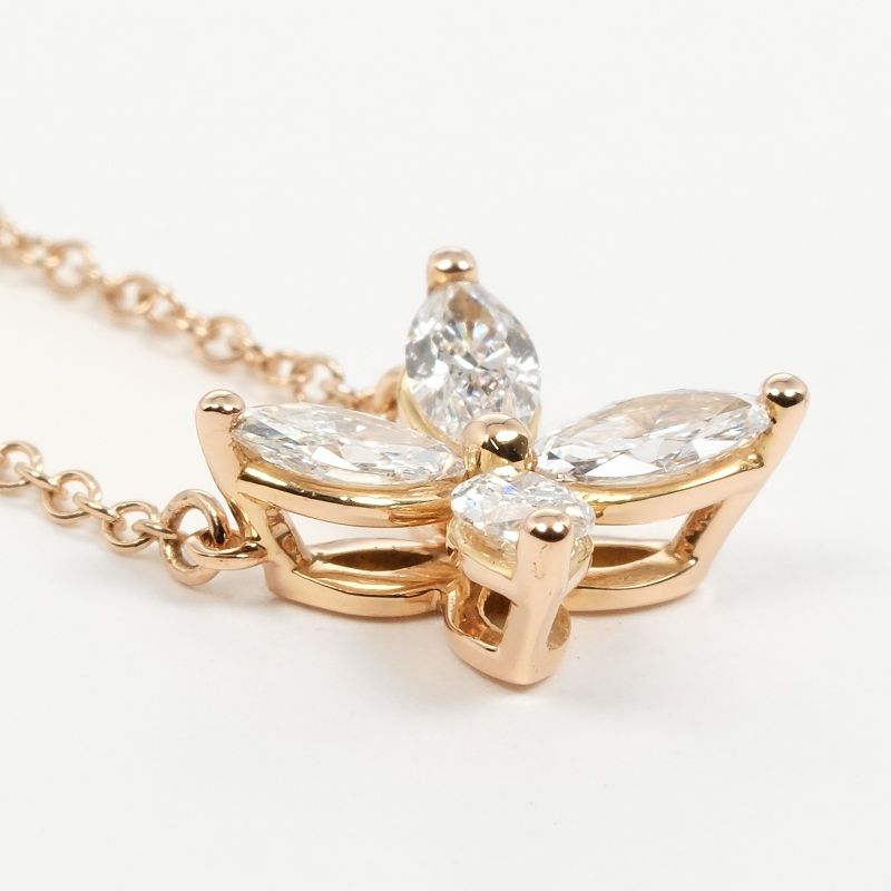 Tiffany & Co Victoria Medium 18K Pink Gold And Diamonds Ladies 2.21g Necklace