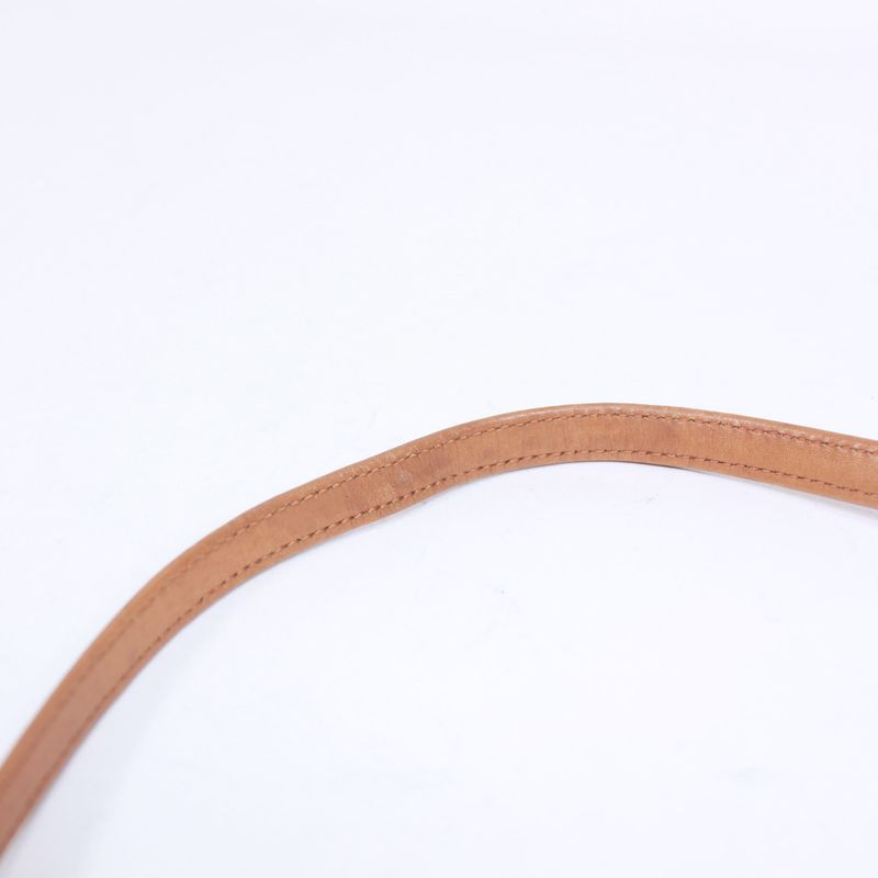 Christian Dior Leather Brown And Black Shoulder Bag Gold