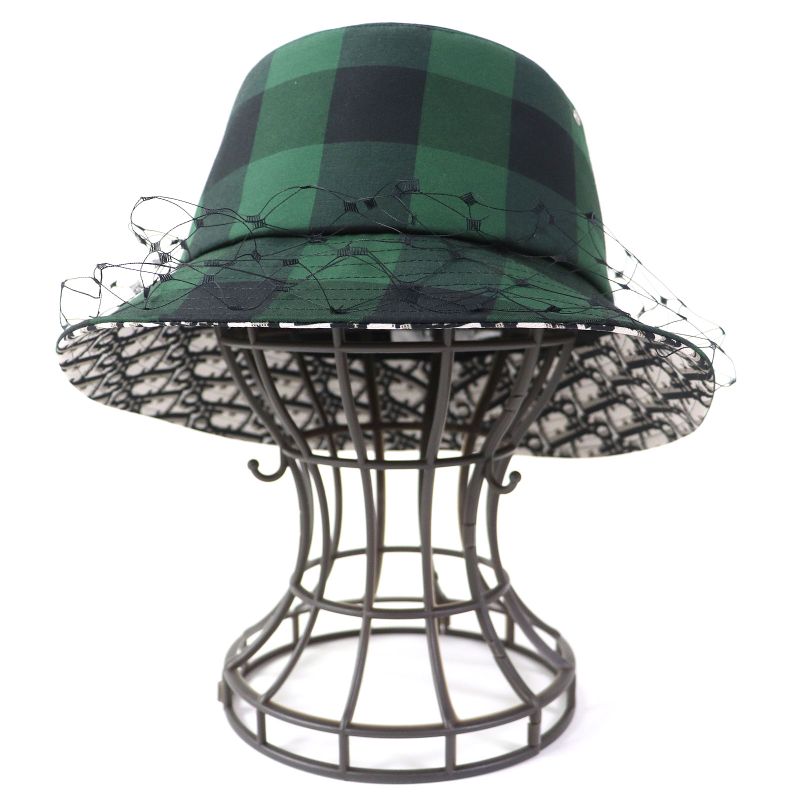 Christian DIOR 95tdd923g142 Teddy-d Bob Hat Trotter - Checked Bucket Hat With