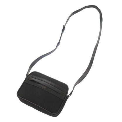Saint Laurent Camera Bag Camp Nylon Lambskin Black Shoulder Bag Black 0596